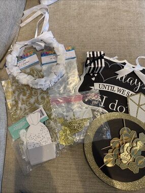 Elegant White and Gold Bridal Party Decorations - Home Party Supplies